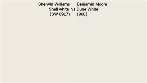 Sherwin Williams Shell white (SW 8917) vs Benjamin Moore Dune White ...