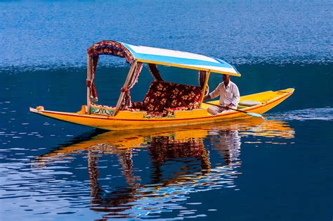 A shikara (boat) on Dal Lake in Srinagar, Kashmir, Jammu and Kashmir State, India. | Blaine ...