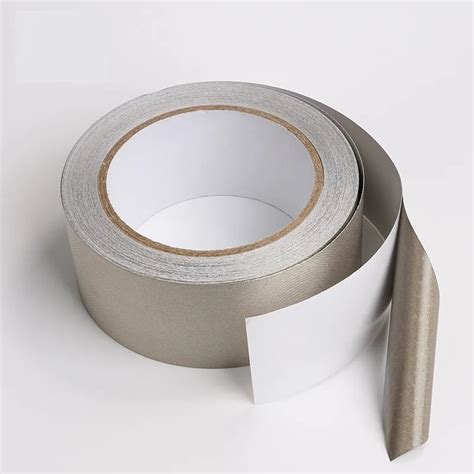 20*20mm Silver Conductive Fabric Cloth Tape LCD EMI Shield Double sided conductive cloth tape-in ...