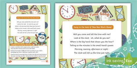 👉 Telling Time Song (Teacher-Made) - Twinkl