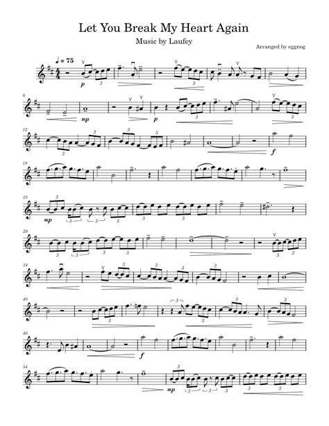 Let You Break My Heart Again – Laufey (Violin) Sheet music for Violin (Solo) | Musescore.com