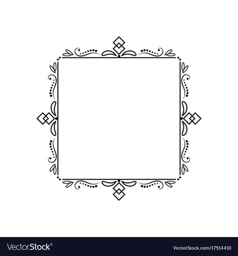 Classic elegant vintage square frame Royalty Free Vector