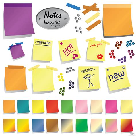 Post It Notes Vector Art & Graphics | freevector.com