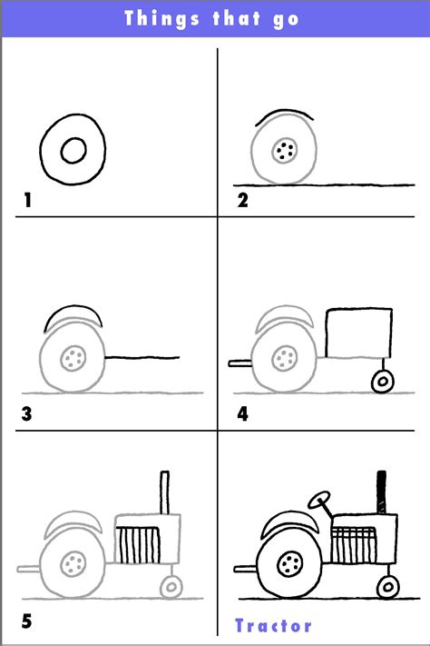 Step By Step Tractor Drawing | Images and Photos finder