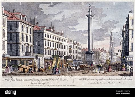 Monument, London, 1794. Artist: George Bickham Stock Photo - Alamy