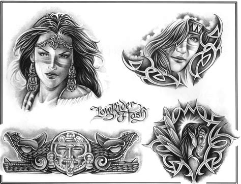 Lowrider Tattoo Stencils