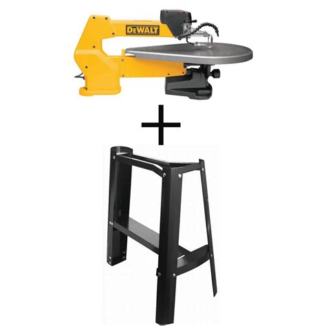 DEWALT 20 in. Variable-Speed Corded Scroll Saw and Scroll Saw Stand ...