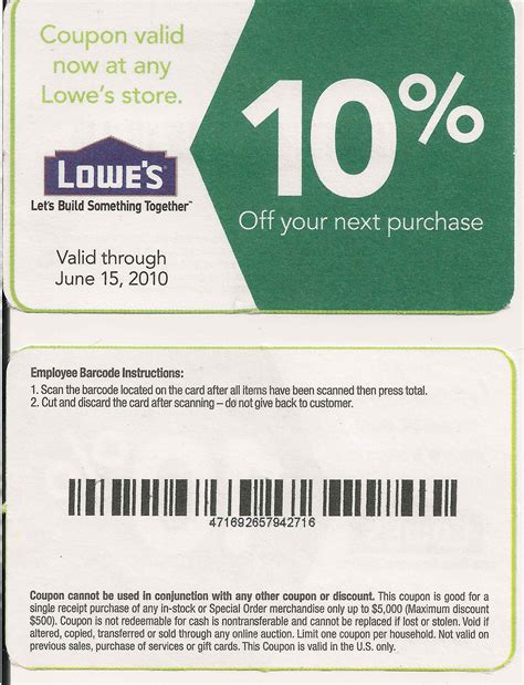 Printable Lowes Coupon 20% Off &10 Off Codes July 2021 | Free printable ...