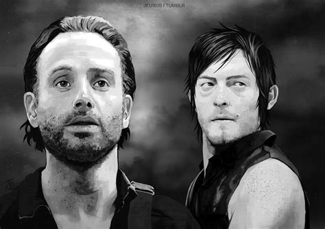 -Rick and Daryl- by obsceneblue on DeviantArt