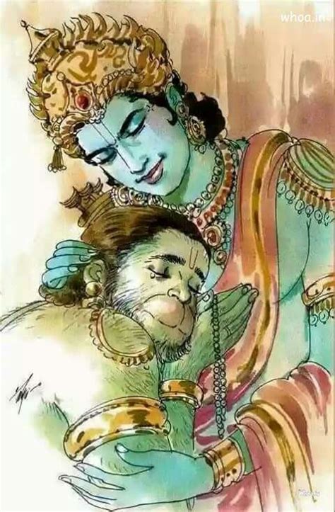 The Beautiful Image Of Lord Shri Ram And Hanuman Milan – NBKomputer