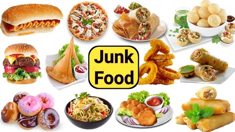 Junk food Name | Junk Food | Junk Food Vocabulary | Fast Food Name ...