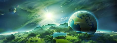 Premium AI Image | Green planet Earth