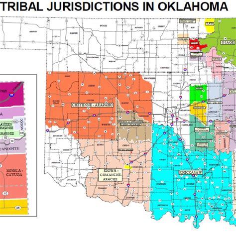 Tribal Jurisdictions in Oklahoma Map (Oklahoma Department of ...