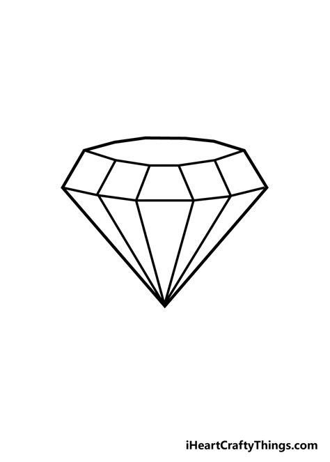 Diamond Drawing - How To Draw A Diamond Step By Step