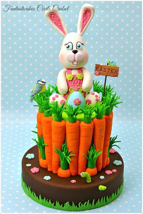 Easter Bunny And Carrots Cake - CakeCentral.com