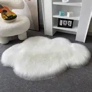 White Plush Area Rug Cloud Shaped Shaggy Rug Living Room - Temu