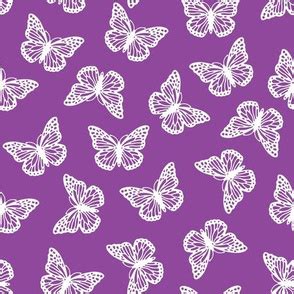 Purple And White Butterfly Background