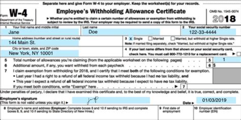 How to Fill out a W-4 2019