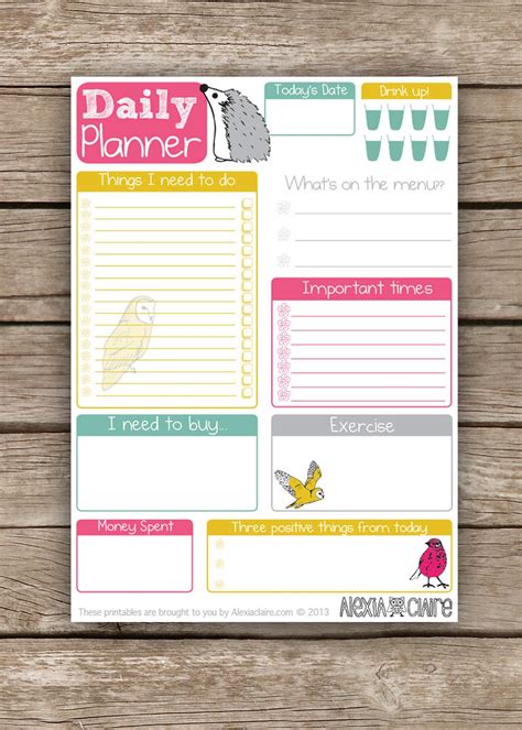 Free Cute Printable Daily Planner Printables - Free Printable Worksheet