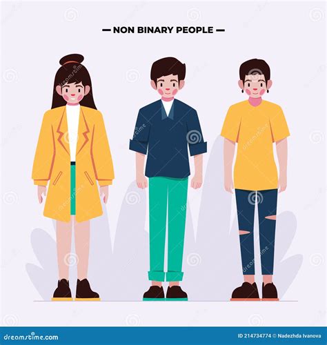 Non-binary People-01 Cartoon Vector | CartoonDealer.com #171521291