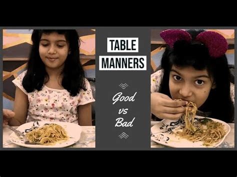 Bad Table Manners For Kids