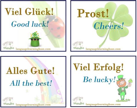 Ways to say "Good Luck" in German - learn German,german,communication ...