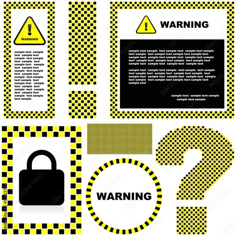 Warning vector label. Vector template. Stock Vector | Adobe Stock