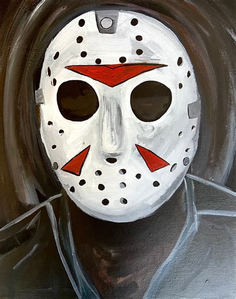 Friday The 13th Jason Voorhees Acrylic Painting Portrait | Etsy