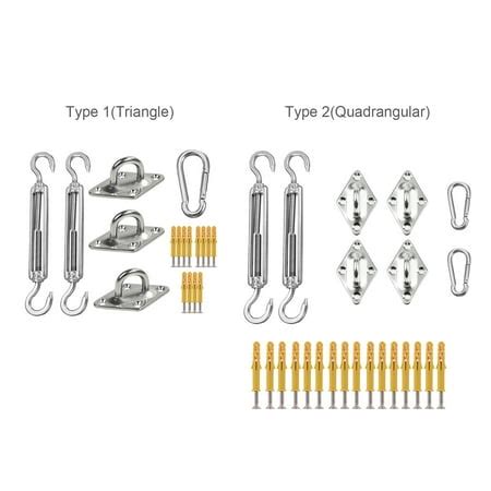 Shade Sail Hardware Kit For Rectangle Sun Shade Sails Stainless Steel Hardware Accessories For ...