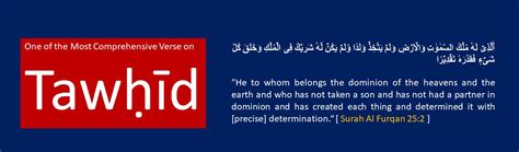 One of the most comprehensive verses of the Quran on doctrine of Tawhid