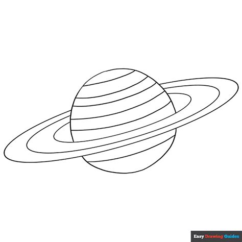 Saturn Coloring Page | Easy Drawing Guides