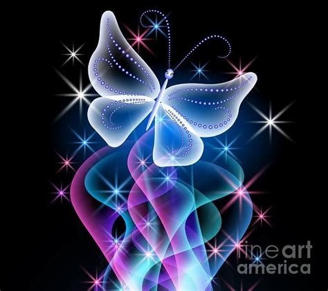 Neon Butterfly Digital Art by Ad Salaheddine - Pixels