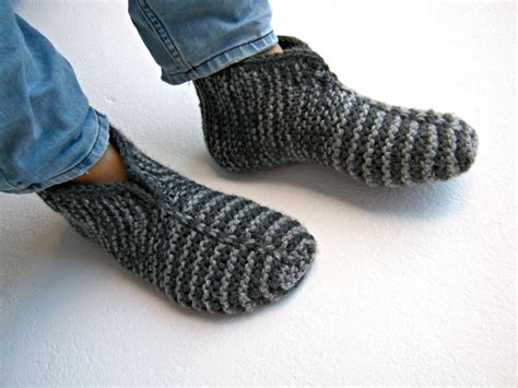 Mens Knitted Slipper Patterns Free Mother Slipper Free Knitting Pattern ...