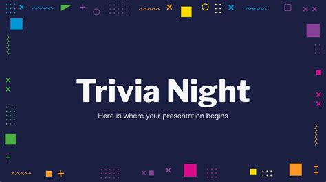 Trivia Night Google Slides theme and PowerPoint template