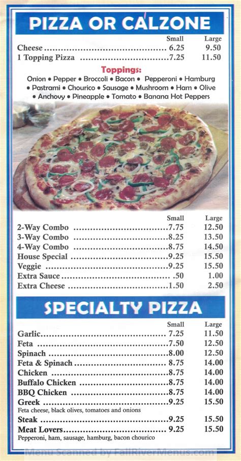 atlas pizza menu 2 scnd 4-8-2018 | Fall River Restaurants