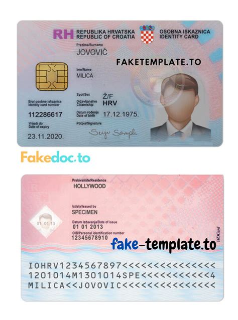 Croatia ID Card Psd Template New – FakeTemplate.cc