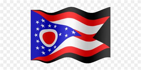 Very Big Animated Flag Of Ohio - Ohio Flag Waving Gif - Free Transparent PNG Clipart Images Download