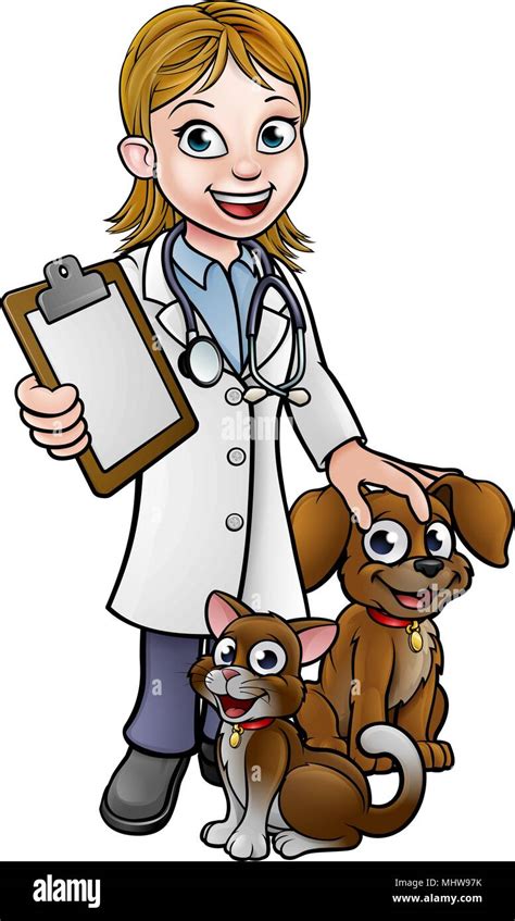 Cartoon illustration vet dog stethoscope hi-res stock photography and ...