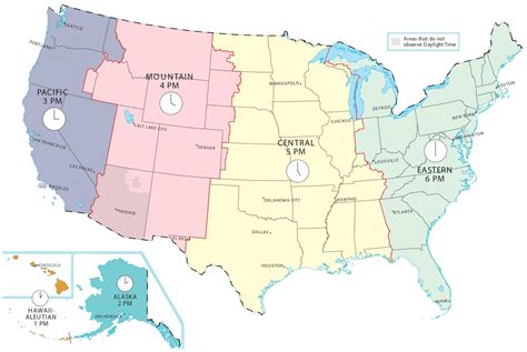 US Time Zone Map GIS Geography | Ruby Printable Map