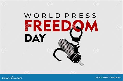 World Press Freedom Day, May 3rd, Vector Illustration and Text, Simple ...