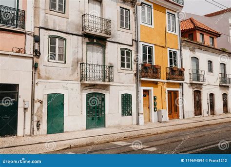 Traditional European Architecture. Beautiful Old Houses on the Street ...