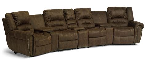 Latitudes - New Town Reclining Sectional Sofa by Flexsteel | Sectional sofa with recliner, Couch ...