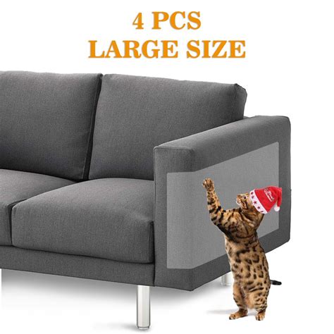 4PCS Large (18.5 x9.05Inch) Couch Defender for Cats, LNKOO Stop Pets from Scratching Furniture ...