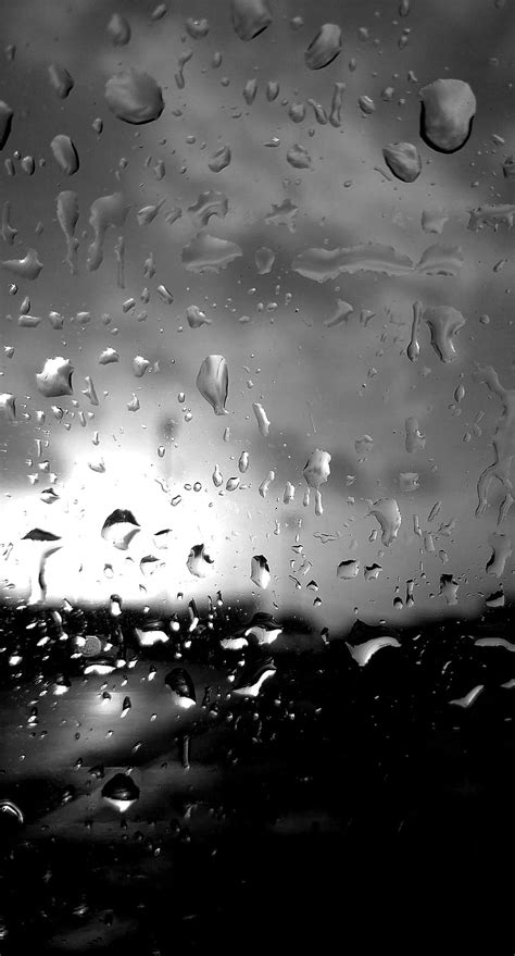 Black Rain, black, black and white, drop, drops, glass, rain, raindrops ...