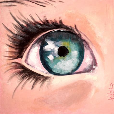 How to paint a Realistic Eye Acrylic April Daily painting Step by step Day 22 | Eye painting ...