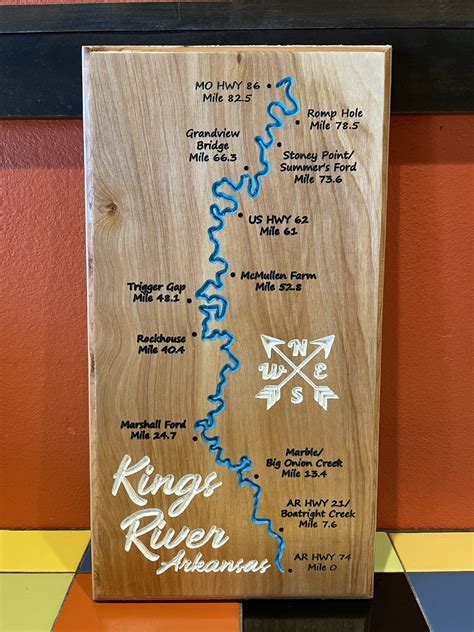 Kings River Wall Map - Kings River Arkansas