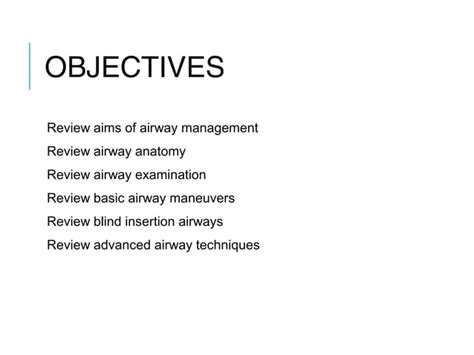 Airway Management