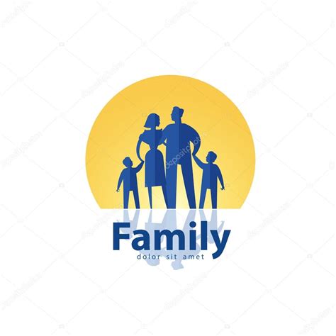 Familia vector logotipo diseño plantilla. personas o icono de la ...