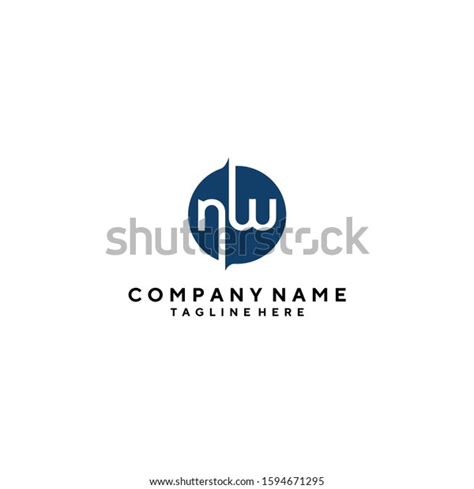 Nw Logo Vectorwn Letter Logo Stock Vector (Royalty Free) 1594671295