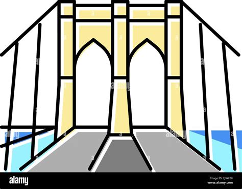 brooklyn bridge color icon vector illustration Stock Vector Image & Art - Alamy